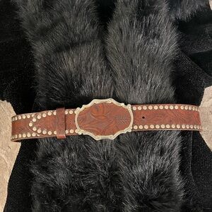 Genuine Italian Leather Olga Santini Women’s Belt S-M
